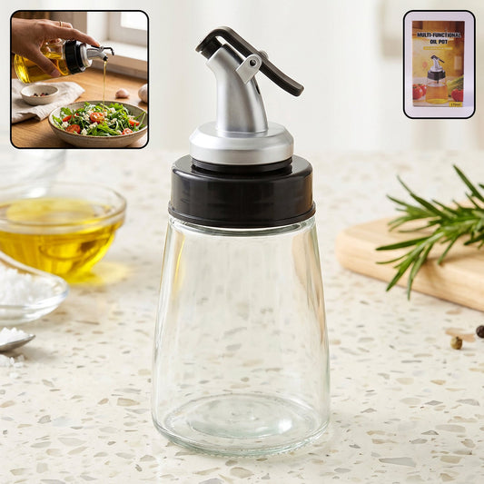 Glass Oil Dispenser Bottle  No-drip Spout 170 Ml Capacity