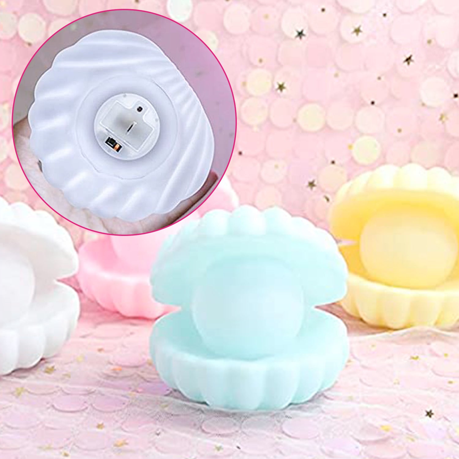 6621 Pearl Shell Night Lamp Decorate Desk Lights Nursery Toy Lamp Led Pearl Shell Night Lights For Bedroom  Home