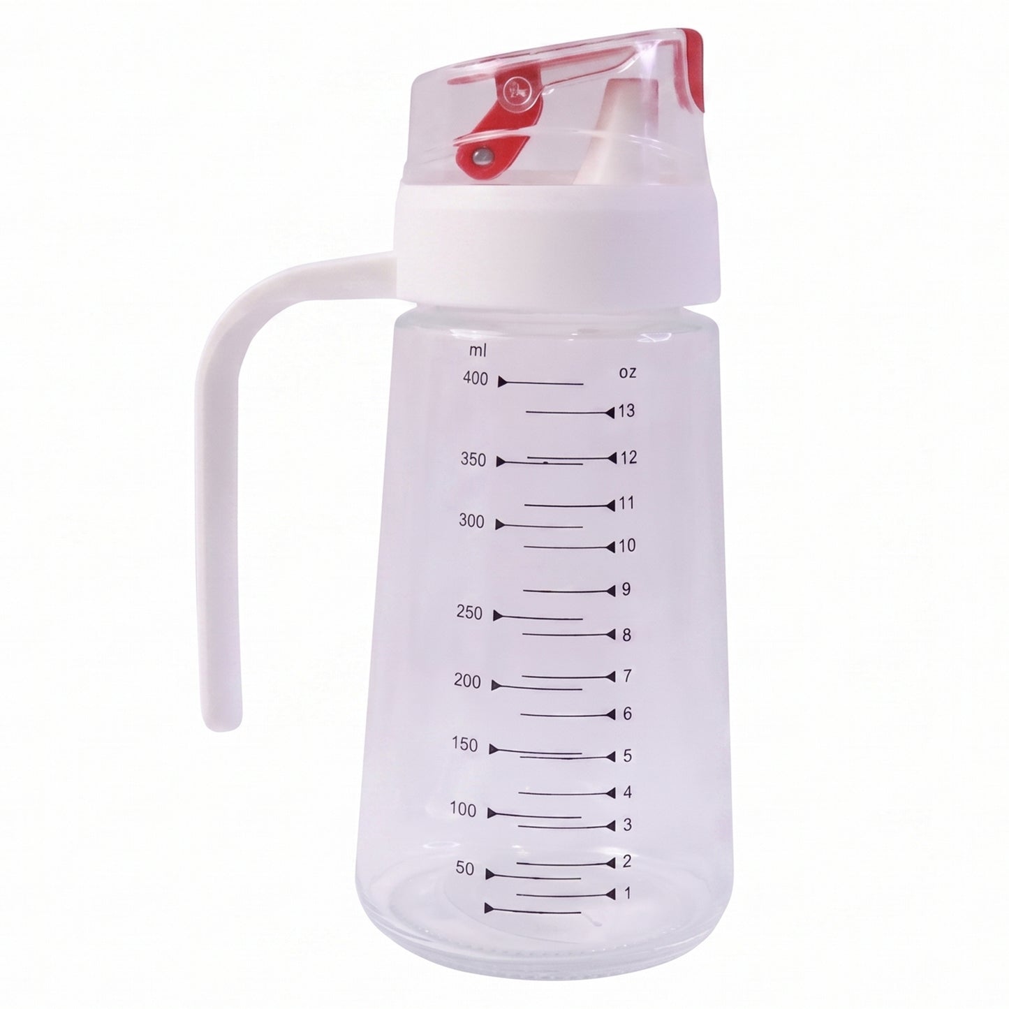 Glass Oil Dispenser Bottle With Auto-flip Cap  Side Handle (500 Ml  1 Pc)