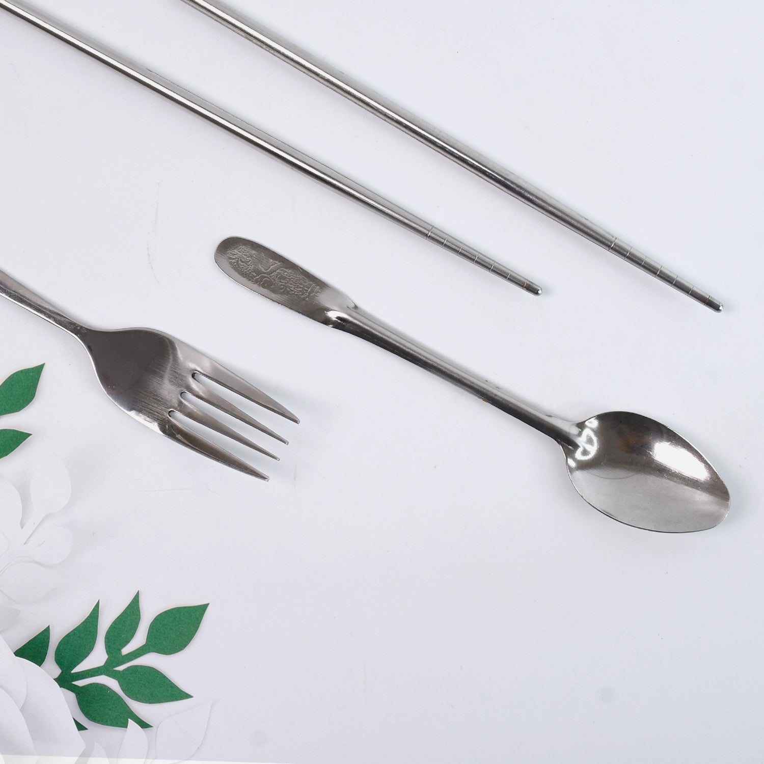 Portable Utensils Travel Camping Cutlery Set 4 Pc With Case